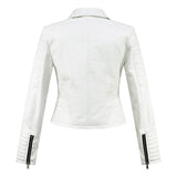 Women Leather Jacket Women's Zipper Leather Jacket Women's PU Leather Jacket Women's Short Coat