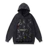 Men Hoodie Cartoon Printed Hoodie Casual Couple Terry Hoodie