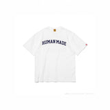 Men T-shirts Letter Print Short Sleeve Bamboo Cotton Loose