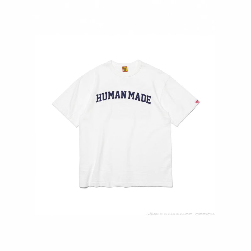 Men T-shirts Letter Print Short Sleeve Bamboo Cotton Loose