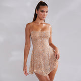 Women Dresses Sexy Suspender Dress Short Skirt Dress (Zns0409)