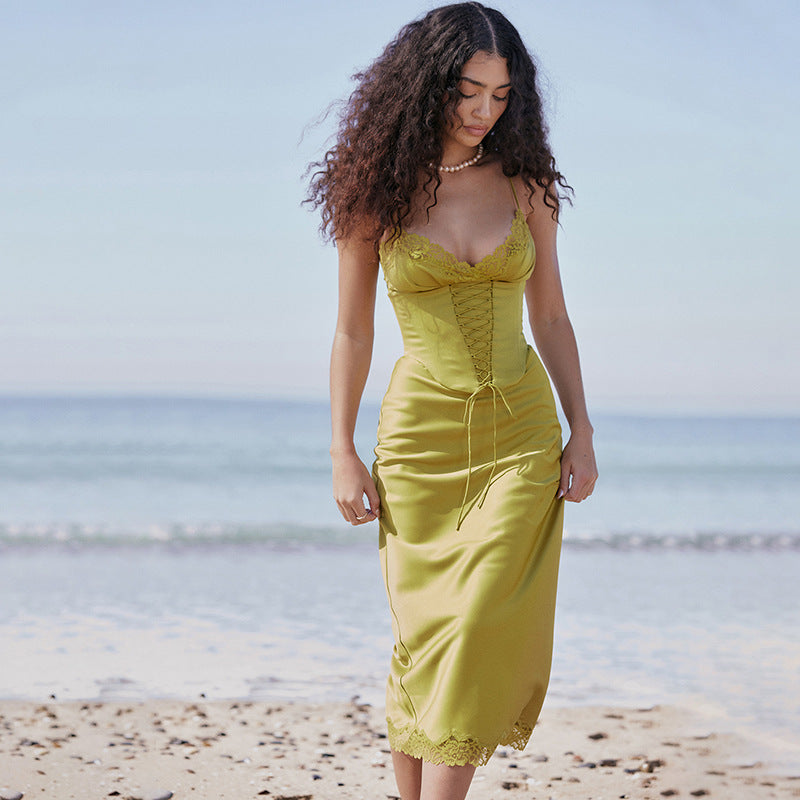 Women Dresses Lace Suspenders Dress Sexy Dress