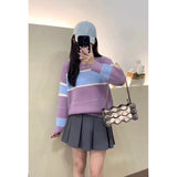 Women Knitwear Autumn and Winter round Neck Knitwear Loose Sweater