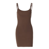 Women Dresse U-Neck Sling Dress Sexy Skirt