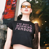 Women Tops round Neck Letter Short Sleeve T-shirt Summer Casual Top (Csm2024)