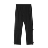 Men Sweatpants Waterproof Zipper Pocket Tactical Pants Loose Casual Straight Trousers