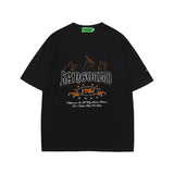 Men T Shirt Hip Hop Racing Printed Short Sleeve T-shirt