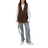 Women Trench Coat Casual Vest Coat