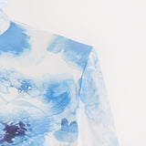 Women Dresses Summer Stand Collar Tie-Dye Dress (Qymy0409)