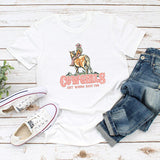 Cowgirls Retro Western Graphic Tee Summer Cute Fashion Women