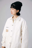 Unisex Jacket Fall Leather Tag Pocket Jacket Women's Clothing