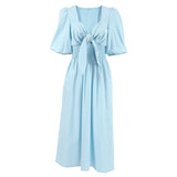 Women Dress Light Blue Dress Loose Casual Dress