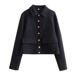 Women Jacket Summer Lapels Short Coat