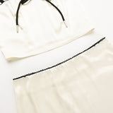 Women Tops Spring Bare Midriff Slim Fit Two-Piece Set Sexy Camisole Mid-Length Dress Set