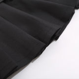 Women Skirt Double Belt Pleated Skirt Women's Summer Short Skirt