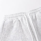 Men Sweatpants Loose Casual Sweatpants Elastic Waist Sports Straight Solid Color Wide Leg Trousers