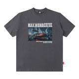 Men T Shirt Casual Short-Sleeved T-shirt Men and Women Retro Half Sleeve T-shirt