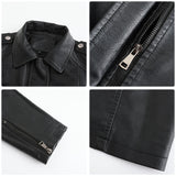 Red Leather Jacket Spring and Autumn Long Sleeve Leather Wind Coat