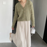 Women Cardigan Sweater Autumn Sweater Cardigan Loose Wool Sweater 3tn786