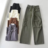 Women Sweatpants Vintage Harem Pants Casual Jeans Loose Straight Wide Leg Pants