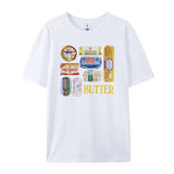 Women 90s Retro Butter Graphic T-Shirts Funny Butter Lover