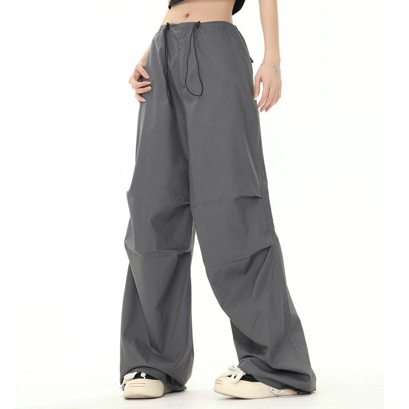 Men Sweatpants Casual Loose Straight Drawstring Ankle-Tied Sports Trousers