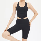 Women Yoga Set Summer Yoga Suit Slim Fit Running Sports Waistcoat Suit