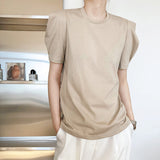 Women's T-shirt Summer Short-Sleeved T-shirt Women's Loose round Neck I Puff Sleeve Top