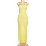 Women Dresses Summer Sling Backless Dress (Bla0420)