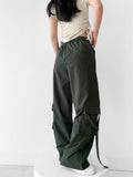 Women Sweatpants Overalls Retro Loose Wide-Leg Pants Sweatpants
