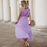 Women Date Dress Chiffon Dress Slim Fit Dress