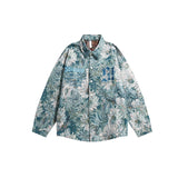 Unisex Jacket Embroidered Jacket Men's Loose Casual Polo Collar Coat