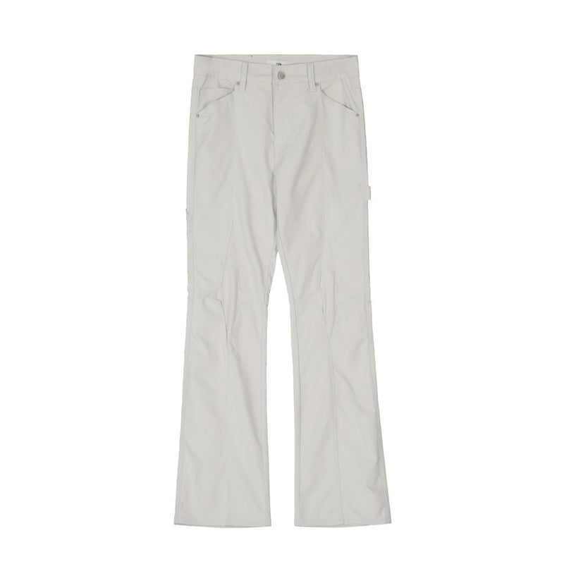 Men Sweatpants Casual Pants Men's Autumn Five-Pointed Star Multi-Pocket Straight-through Trousers