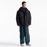Unisex Winter Cotton Coat Winter Three-Dimensional Pocket Decorative Hooded Cotton-Padded Coat