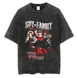 Washed Retro T-Shirt Street Spy X Play House, Casual Summer Short Sleeves