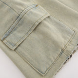 Women Skirt Denim Skirt A- Line Skirt Summer Washed and Worn Skirt