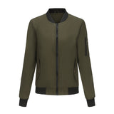 Women's Trench Coat Spring and Autumn Thin Flight Jacket Women's Casual Long Sleeve Coat Women's Loose Lapel Baseball Uniform