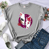 2024Demon Slayer Mask Anime Prints T-Shirt