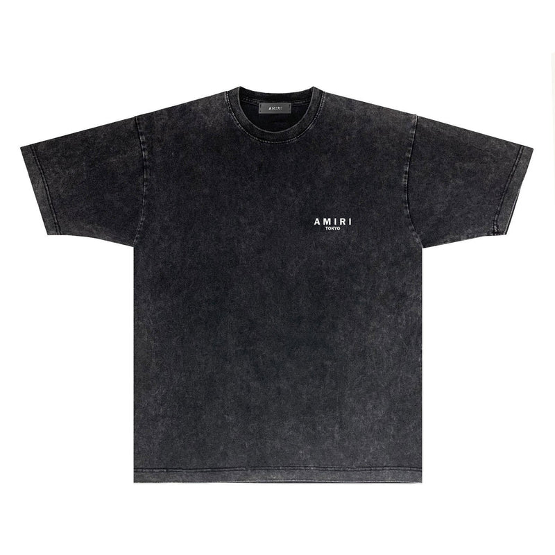 Amiri T Shirts Washed and Worn Retro Short Sleeve T-shirt
