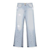 Gallery Dept Jeans hand-painted splash ink paint point matching denim trousers