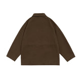 Unisex Jacket Fall Retro Workwear Washed Jacket