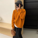 Women Knitted Pullover Autumn and Winter round Neck Sweater Loose Top