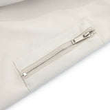 Women Jacket Mechanical Style Zipper Decorations Jacket Stand Collar Solid Color Coat