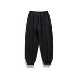 Men Pants Embroidery Retro Loose Velvet Padded Casual Pants