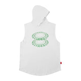 Men Vest Vintage Men's Hooded Tank Top Sleeveless T-shirt Men's