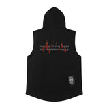 Men's Vest Printed Sleeveless T-shirt Men's and Women's Oversize Sports Hooded Vest