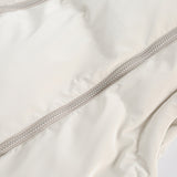 Unisex Winter Cotton Coat Zipper Pocket Decoration Stand-up Collar Cotton-Padded Clothes Vintage Detachable Sleeve Cotton Jacket