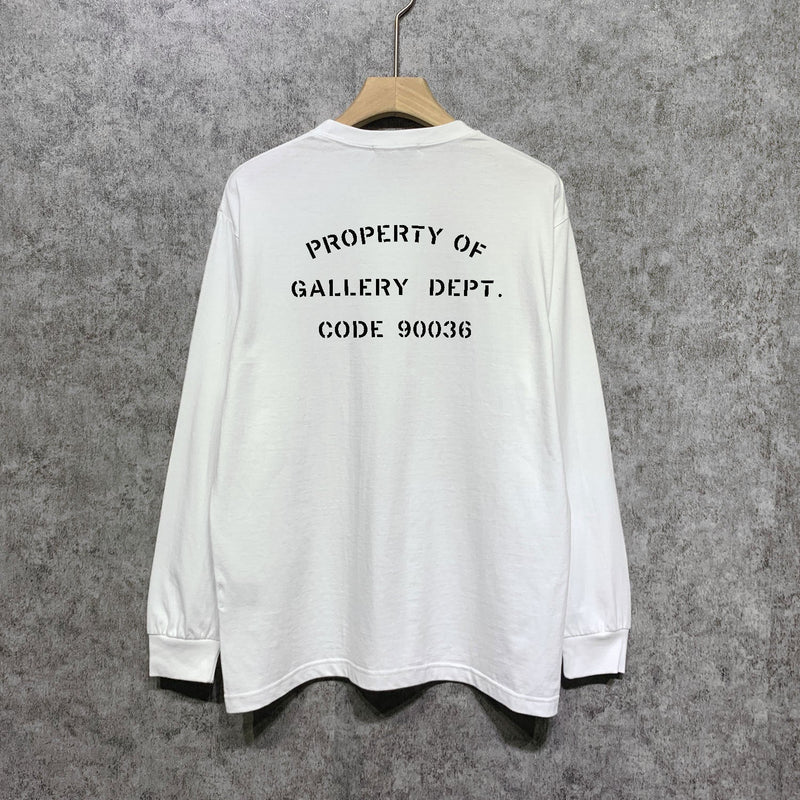 Gallery Dept Long Sleeved Shirt Fashion Brand Long Sleeve Long-Sleeved T-shirt Blouse