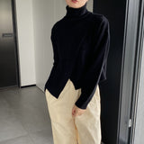 Women Winter Knitted Sweater Turtleneck Thick Sweater Autumn Winter Coat 8t3123