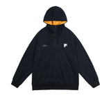 Unisex Winter Cotton Coat Open Collar Hooded Sweater Printed Pullover
